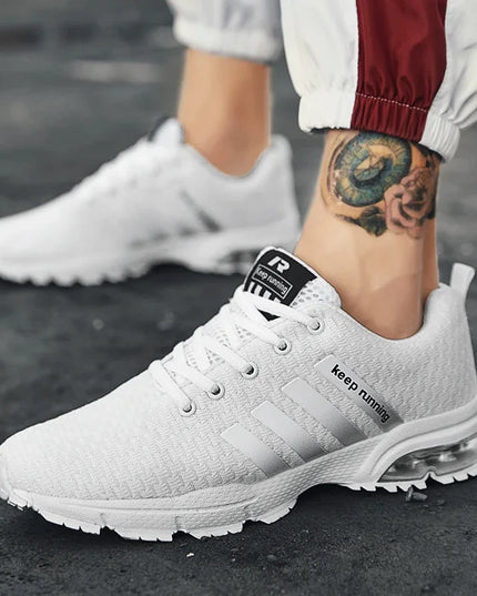Men's Breathable Shock Absorbing Running Sneakers - Lightweight Athletic Shoes