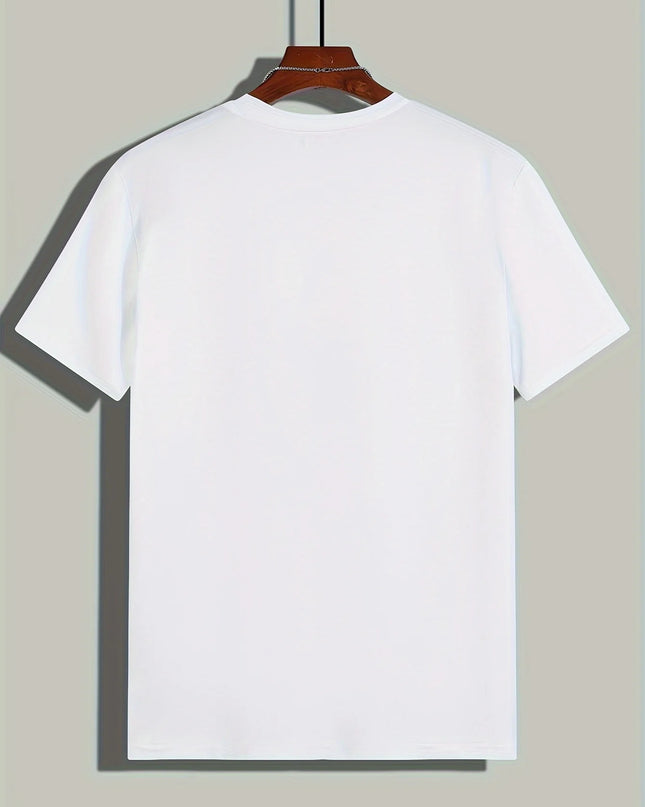 Men's Cotton Casual Sports T-Shirt with Dog First Print