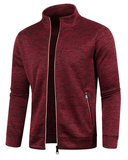 Men's Long Sleeve Zipper Knit Sweater Jacket - Various Colors