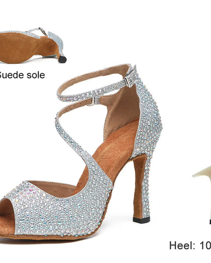 DKZSYIM Women’s Rhinestone High Heels