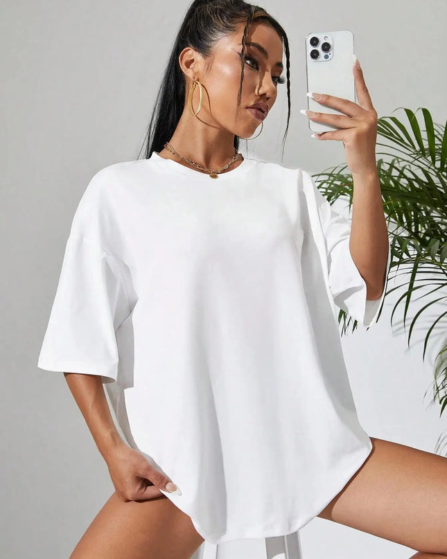 Cotton Women's T-Shirt - Loose Casual Fit