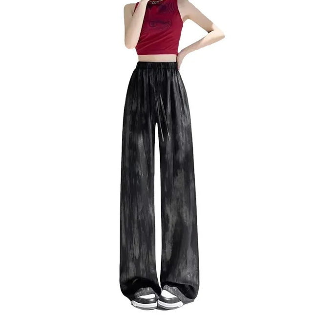Women's Loose Fit Straight Casual Draped Wide-Leg Pants