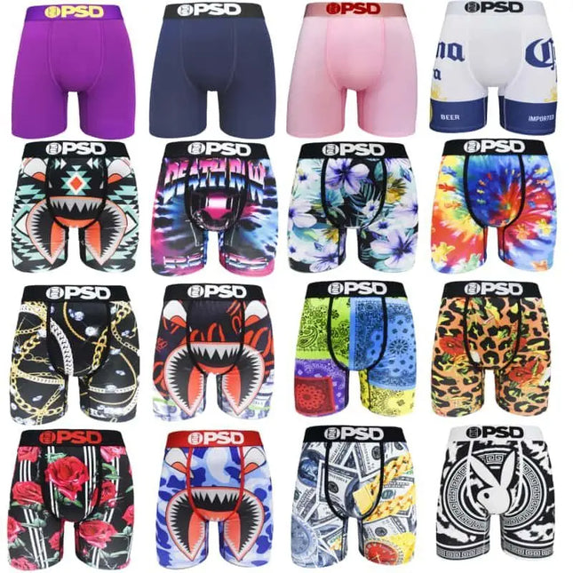 PSD 1 Piece Men's Breathable Boxer Briefs Underwear