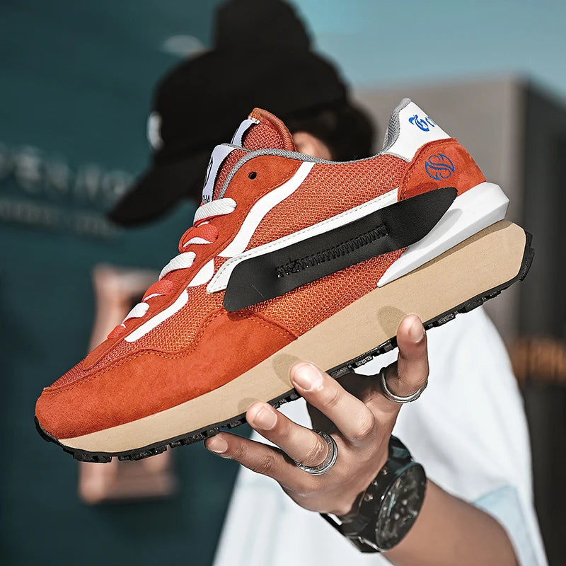 Men’s Breathable Lace-Up Sneakers – Comfortable & Stylish Athletic Shoes for Men