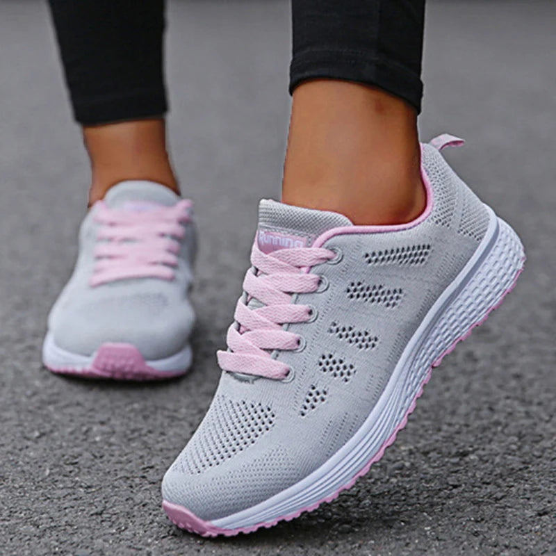 Womens Lightweight  Athletic Sneakers - Breathable Material-Various Colors