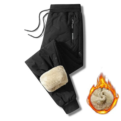 Men's Thick Plush Fleece Thermal Joggers - Faux Wool Sweatpants