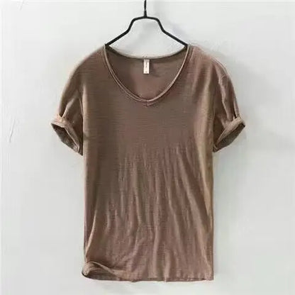 Men's Slim Fit V-Neck T-Shirt - 100% Cotton, Comfortable and Stylish