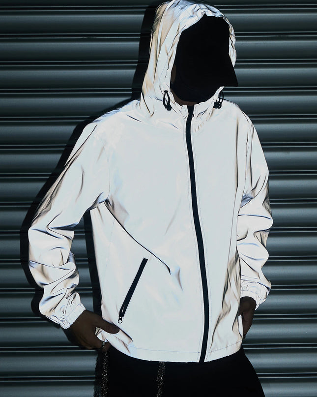 Reflective Men's Hooded Windproof Jacket