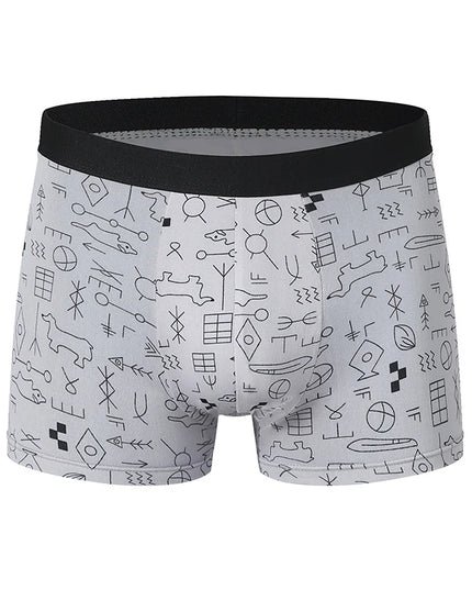 10-Pack Men's Assorted Fashion Print Hipster Briefs with Elastic Waistband
