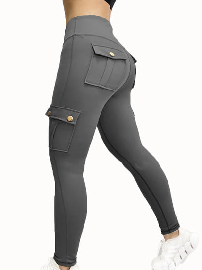 Women's High-Waist Skinny Stretch  Leggings With Side Pockets