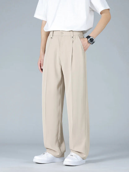 Men's Straight Fit Loose Pants – Comfortable Casual Men's Trousers for Everyday Wear