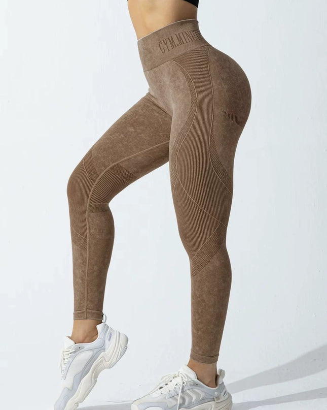 Women’s Seamless High-Waist Yoga Pants with Hip-Lifting and Tummy Control