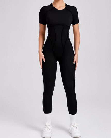 Women's Short Sports Jumpsuit - Gym & Workout Jumpsuit for Women