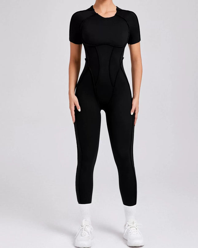 Women's Short Sports Jumpsuit - Gym & Workout Jumpsuit for Women