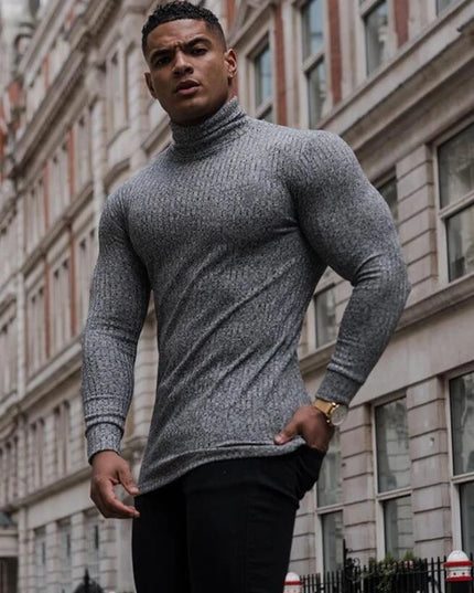 Men's Slim Fit Turtleneck Sweater – Thin Knit, Lightweight Men's Sweater