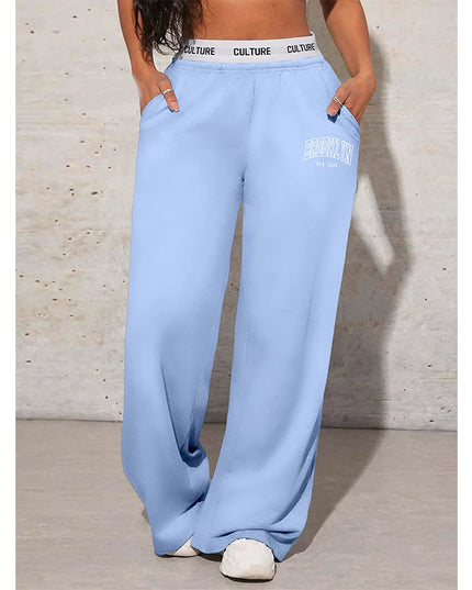 Women's High-Waisted Wide-Leg Vintage Sweatpants