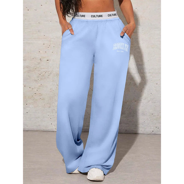 Women's High-Waisted Wide-Leg Vintage Sweatpants