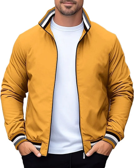 Men's Stand Collar Coat – Lightweight & Waterproof