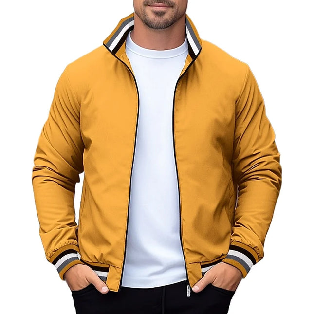 Men's Stand Collar Coat – Lightweight & Waterproof