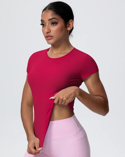 Women's Workout T-Shirt - Quick-Drying, Breathable, Slim Fit