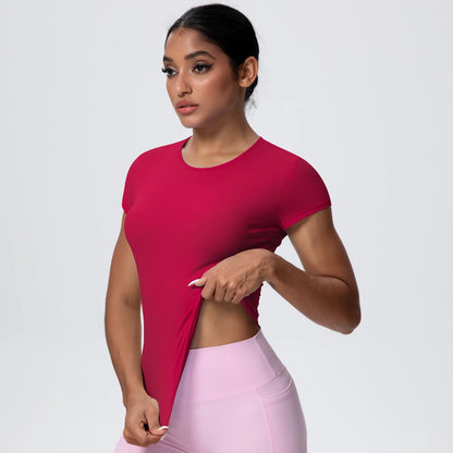 Women's Workout T-Shirt - Quick-Drying, Breathable, Slim Fit