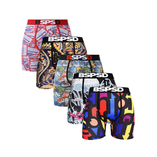 BPSD 5-Pack Men's Breathable Boxer Briefs