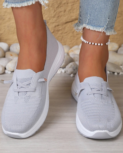 Women's Mesh Casual Slip-On Sneakers with Soft Sole and Lightweight Comfort