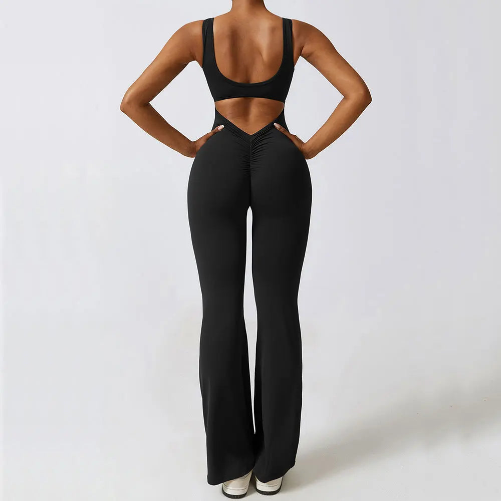 Flared Unitard For Women - Slim Fit with Flare Design
