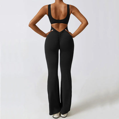 Flared Unitard For Women - Slim Fit with Flare Design
