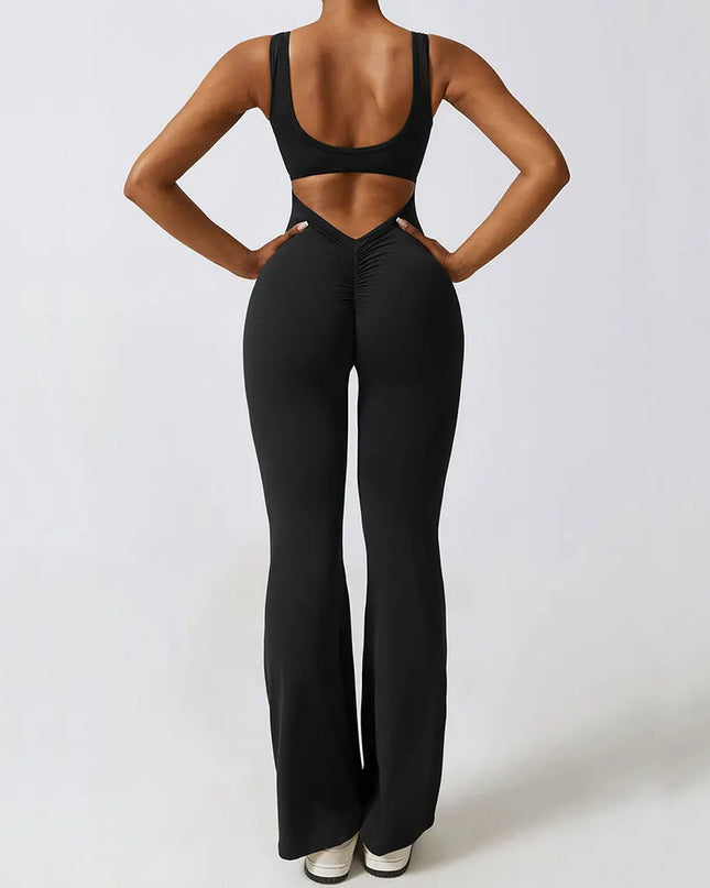 Flared Unitard For Women - Slim Fit with Flare Design
