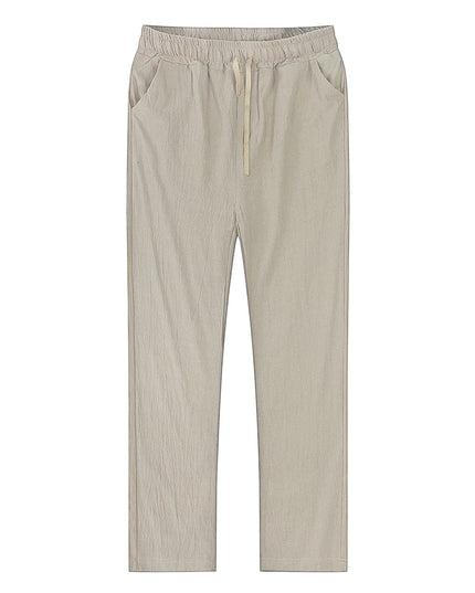 Men's Breathable Cotton Linen Trousers - Various Colors