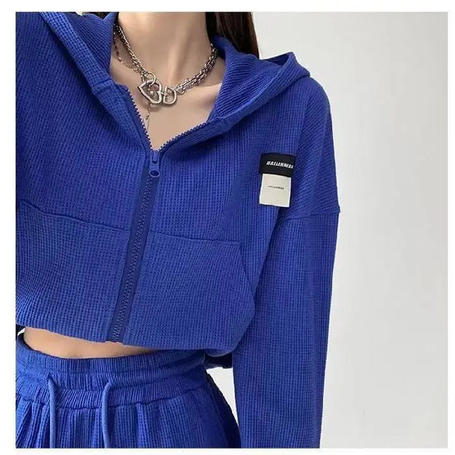 Women's Casual Hooded Zipper Sweater Jacket
