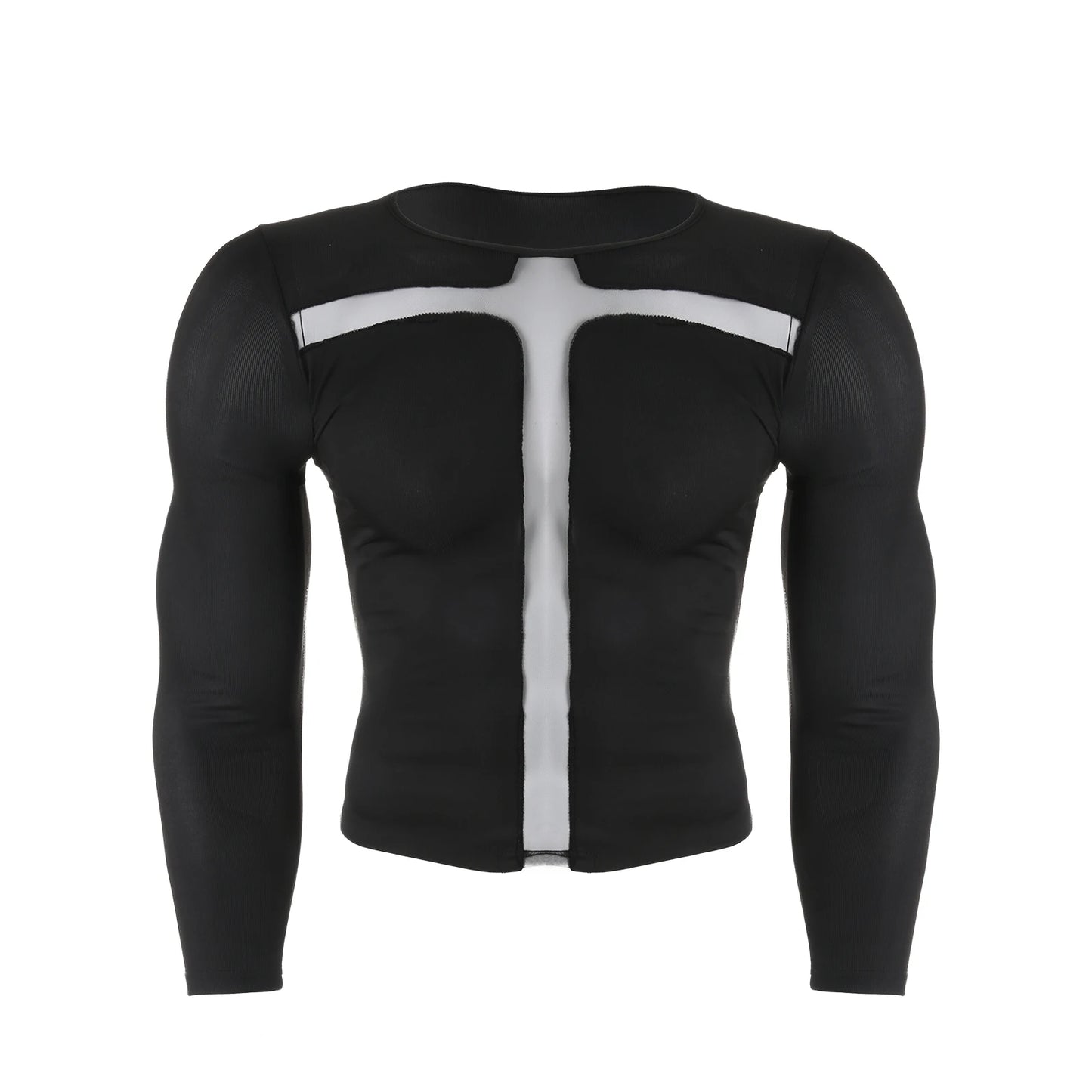 Men's Transparent Jesus Cross Long Sleeve Casual Sweater