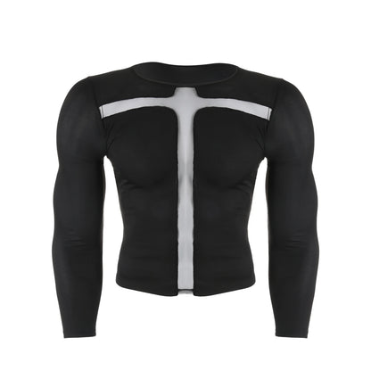 Men's Transparent Jesus Cross Long Sleeve Casual Sweater