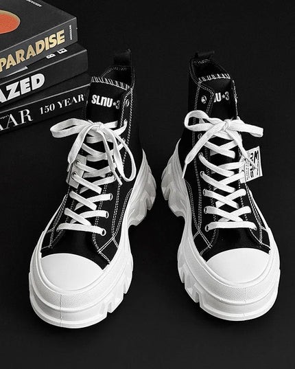 Unisex Casual Canvas Sneakers with Vulcanized Sole