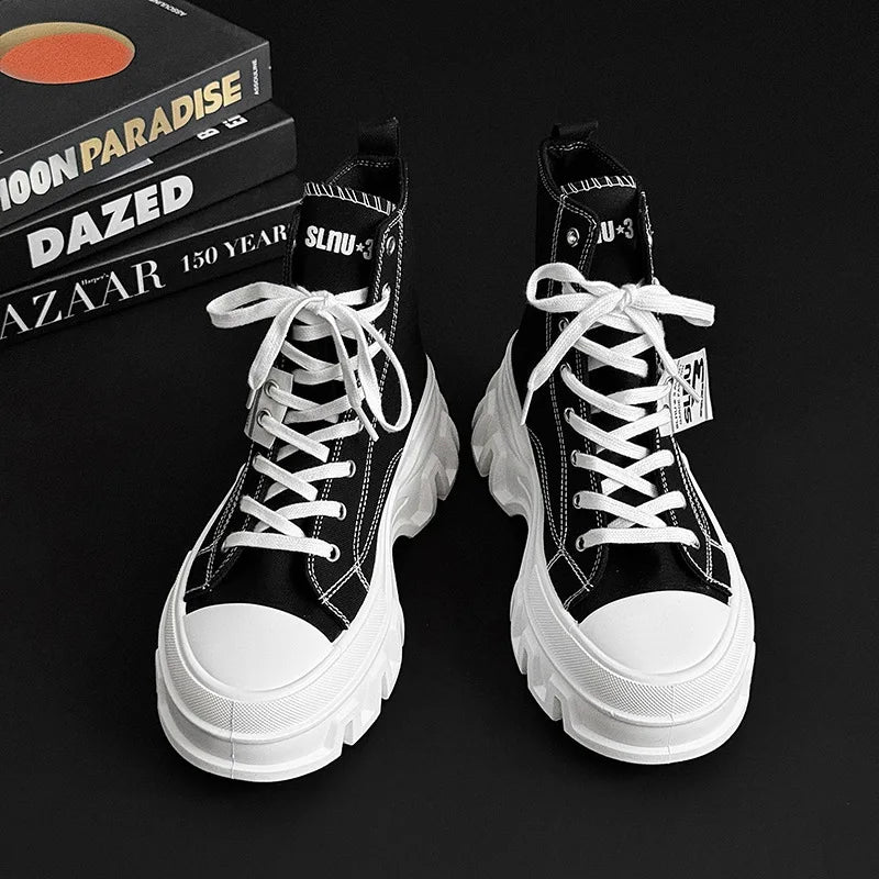 Unisex Casual Canvas Sneakers with Vulcanized Sole