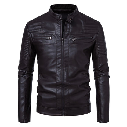 Leather Clothing New Men's Motorcycle Leather Jacket Slim Cool Handsome Men Jacket New Male Vintage Leather Jackets