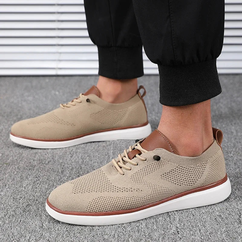 Men's Casual Canvas Slip-On Shoes – Comfortable Flat Sneakers for Everyday Wear