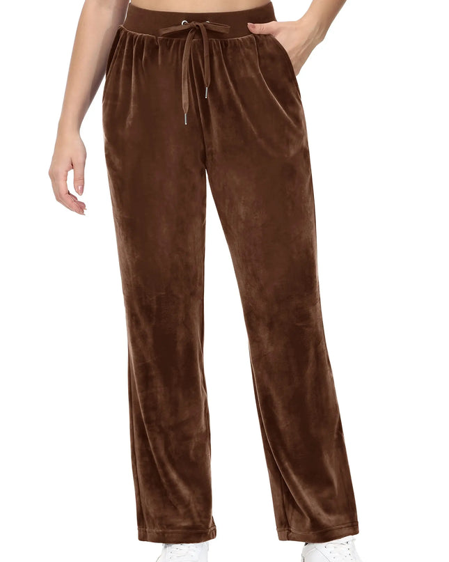 Women's Fleece Jogger Sweatpants with Drawstring and Elastic Waist