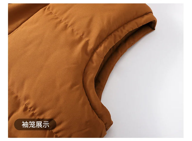 Men's Hooded Vest Jacket - Casual Cotton - Lined Sleeveless Jacket