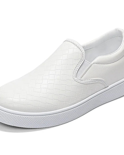 Classic Men’s Faux Leather Slip-On Loafers – Casual Flat Shoes