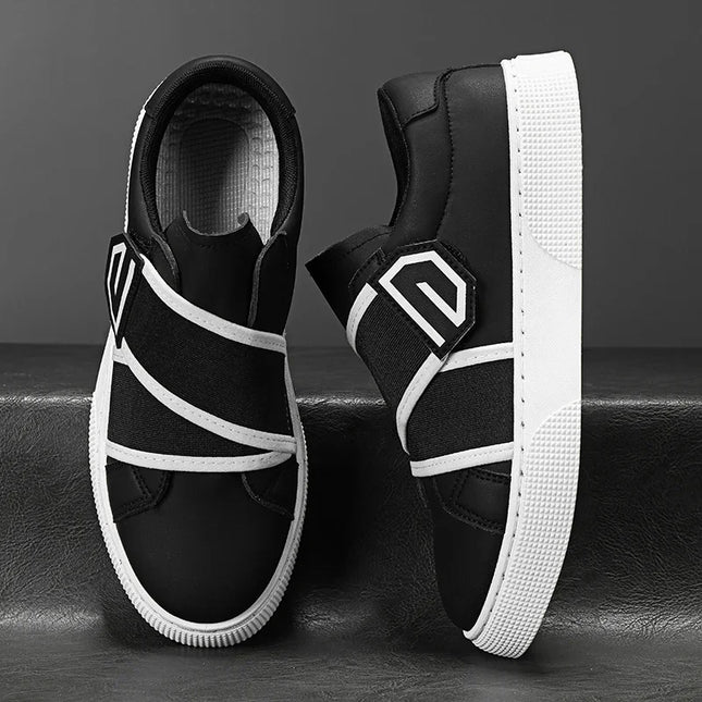 Men's Faux Leather Anti-Slip Sneakers