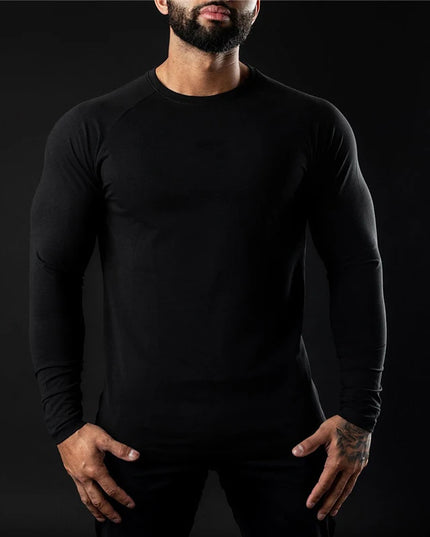 Men's Compression Cotton Long Sleeve Sports Sweater