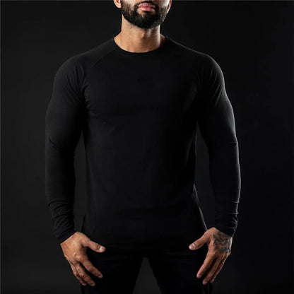 Men's Compression Cotton Long Sleeve Sports Sweater