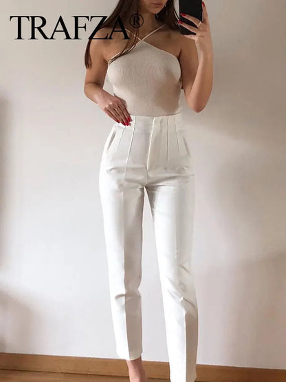 Women's Elegant High-Waist Pencil Pants