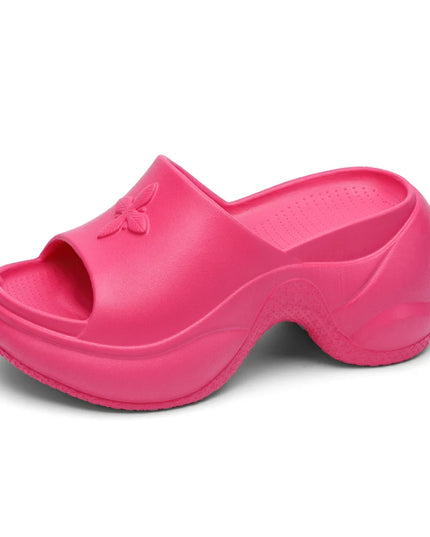 Women’s Thick Sole Wedge Heels – 9cm Chunky Platform Slippers