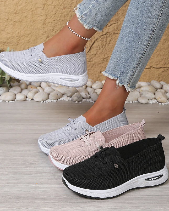 Women's Mesh Casual Slip-On Sneakers with Soft Sole and Lightweight Comfort