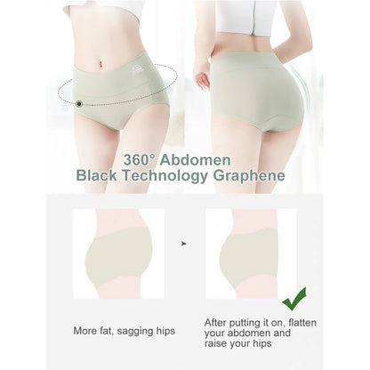 5 Pack Women's Cotton High-Waisted Underwear - Tummy Control & Butt Lift