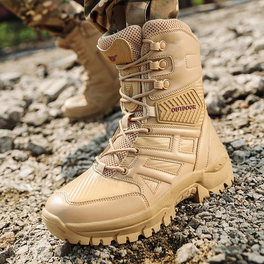 Men's Military Tactical Safety Boots – Durable Combat and Work Boots