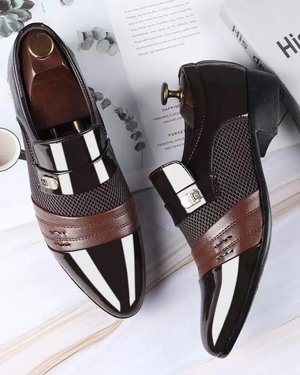 Men's Slip-On Oxford Shoes - Faux Leather Loafers for Men